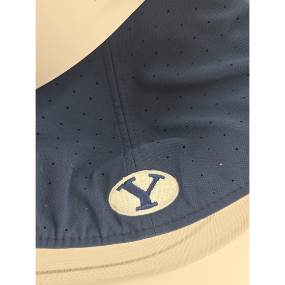 Brigham Young BYU Cougars Nike College Navy Blue‎ Flat Bill Cap Hat Adult 7 3/4 - Picture 6 of 13